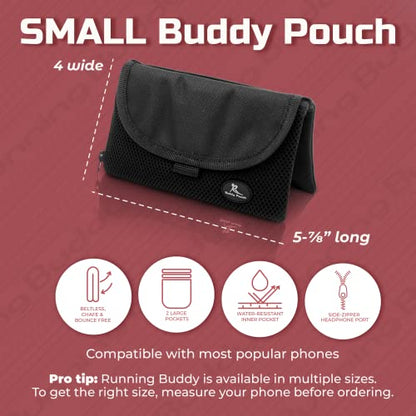 Running Buddy Magnetic Pouch - Fits Any Waistband, No Belt No Clips - color: Black, size: Large (5.9 in x 4 in)