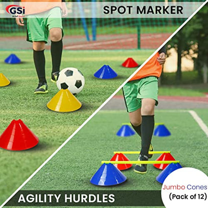 GSi High-Visibility Jumbo Soccer Cones for Agility & Speed Training