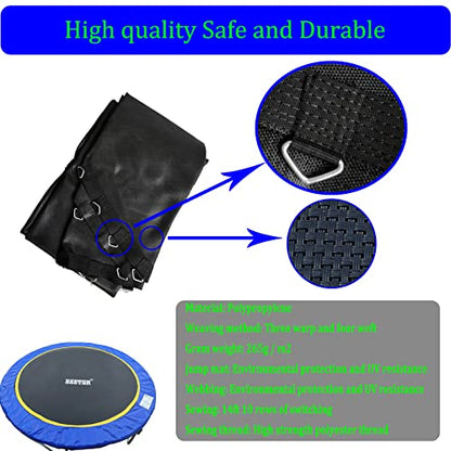 Trampoline Replacement Mat,Mat Diameter:11.97-12.56FT,Fits 14ft Trampoline Frame,with 72 80 84 88 96 Rings for Choose,Fits 5.3-8.5 Inch Springs(Need to Choose),Spring and Frame not Include. - style: 72 V-Rings/147.6" Diam/Fits 6.5"-7"Spring