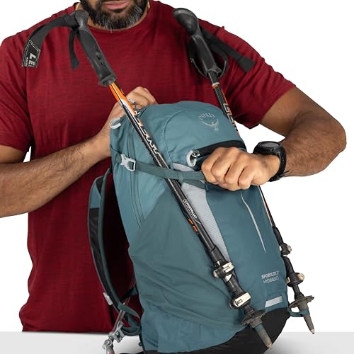 Osprey Sportlite Lightweight Hiking Backpack with Hydraulics Reservoir for Men & Women - Everyday Hydration Travel Bag - color: Graphite Purple, style: 20l