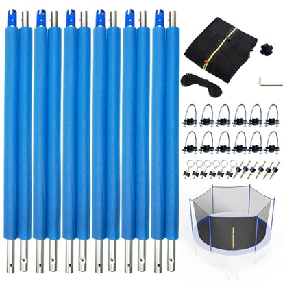 Universal Trampoline Net and Poles Replacement, 15 ft, 6 Straight Poles