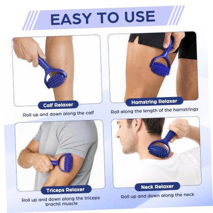 HOMSFOU Handheld Muscle Massage Stick Roller for Legs and Back, Comfortable Abs and PVC Material, Reduces Muscle Fatigue, for Yoga Enthusiasts and Exercise