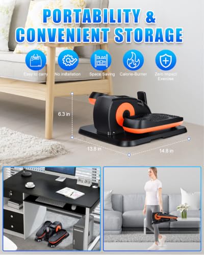 Putnen Under Desk Elliptical Machine, Electric Leg Exerciser for Seniors