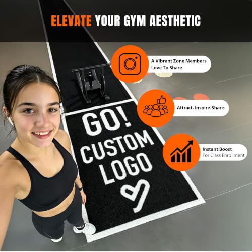Yescom 4'x50' Gym Turf Runway for Sled Track HIIT Functional Training 0.6"H - size: 0.6"H-4'x50'Elite(200Sq.Ft)