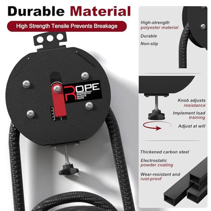Endless Rope Trainer for Home Gym, Portable Pull Down Machine