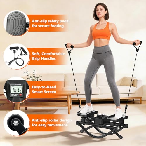 ERGOLIFE Rock Stepper Side to Side, Rocking Stair Stepper for Home Exercise