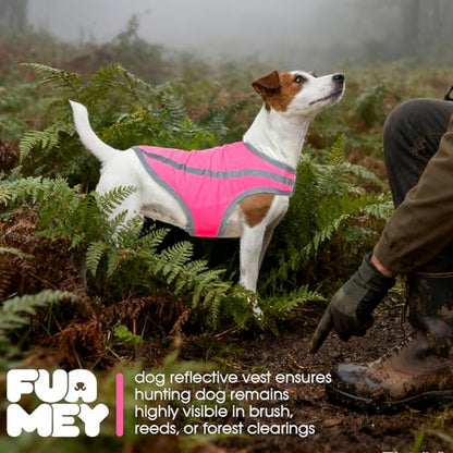 FUAMEY Dog Safety Vest High Vis Hunting Dog Vests for Large Dogs Reflective - color: Pink, size: X-Large