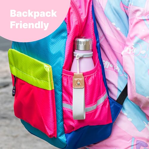 Kids Water Bottle-9 oz Leak Proof Insulated Water Bottle for Lunchbox - color: Purple Pink, size: 9 Ounces