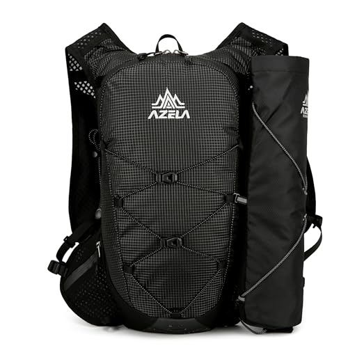 Lightweight Hydration Vest Backpack for Running, Cycling, Hiking, Bladder Pack with Bottle Holder for Outdoor Sports (BLACK, Trekking BAG) - color: Black, size: Trekking BAG