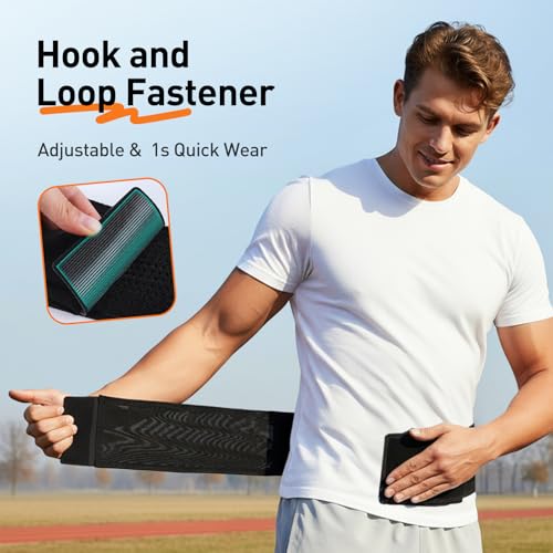 AGPTEK Slim Running Belt with Water Bottle and Phone Pocket for Women & Men - size: Medium