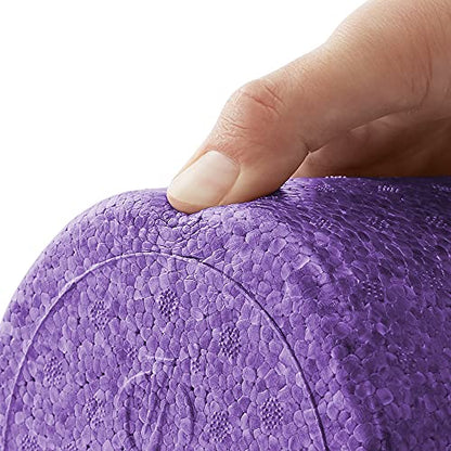 Philosophy Gym 12" High-Density Foam Roller for Exercise, Massage, Muscle Recovery - Round, Purple - color: Purple, size: 12 Inch