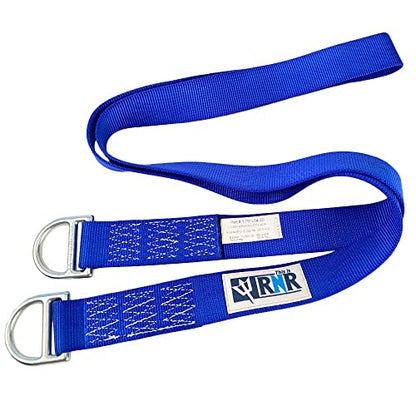 Rock-N-Rescue Professional Nylon Web Anchor Strap - Safety-Rated D-Ring Configuration, Heavy-Duty Fall Protection Equipment, Multiple Lengths 36-180 Inch, Industrial Safety Gear - size: 84"