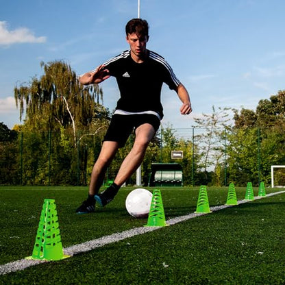 QUICKPLAY Slotted Collapsible Training Cones Set of 10-9in Markers