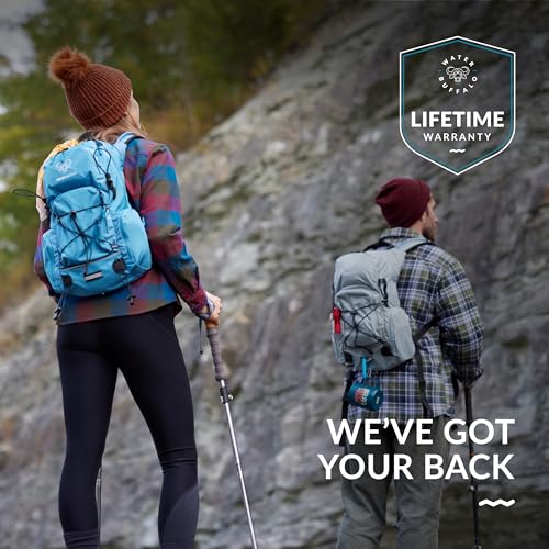 Water Buffalo Sherpa 22L Hiking Hydration Backpack, 2L Bladder - color: Light Blue