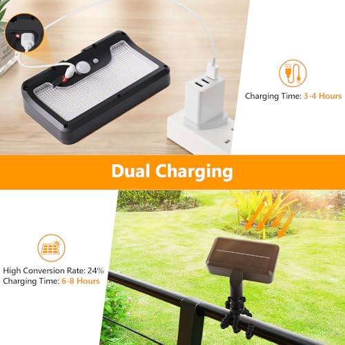 Solar Motion Lights Outdoor with Flexible Octopus Tripod (2 Pack, 6000K) - color: Black-Tripod, size: 2 Pack