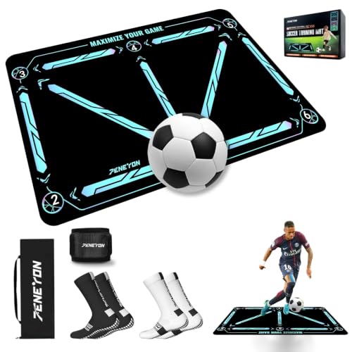 Soccer Training Mat, Soccer Training Equipment, Soccer Gifts for Boys 8-12 - color: Technology, size: 47*31 IN