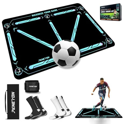 Soccer Training Mat, Soccer Training Equipment, Soccer Gifts for Boys 8-12 - color: Technology, size: 47*31 IN
