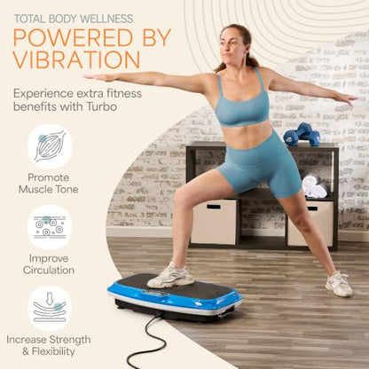 Lifepro Turbo & Hovert 3D Vibration Plate Exercise Machine with 99 Speeds - color: Blue, size: Small