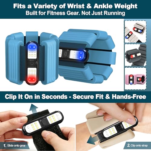 Rechargeable Clip on Running Lights for Runners: LED Safety Flashlight