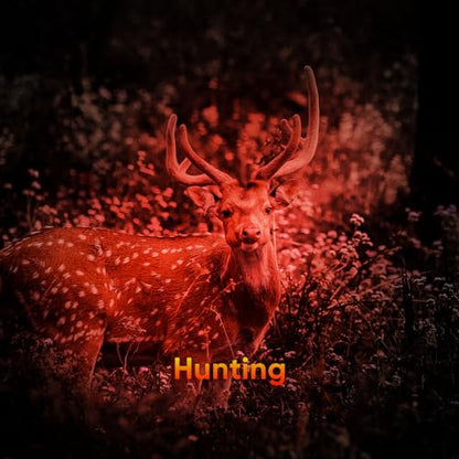 WINDFIRE Red Light Headlamp Rechargeable Red Hunting Head Light Zoomable - color: Red Light