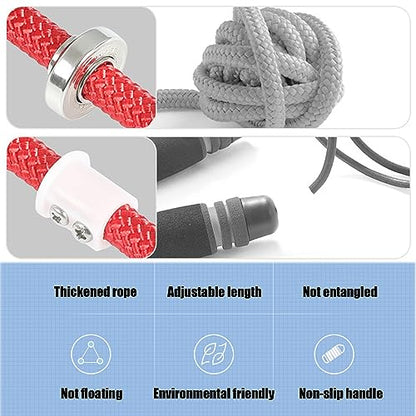 10 FT Long Jump Rope for Kids Adults,Double Dutch Jump Rope,Adjustable Skipping Ropes with High-strength Nylon Braided Rope Core,360°Rotation Not Entangled,Long Enough for 1-2 Jumpers.