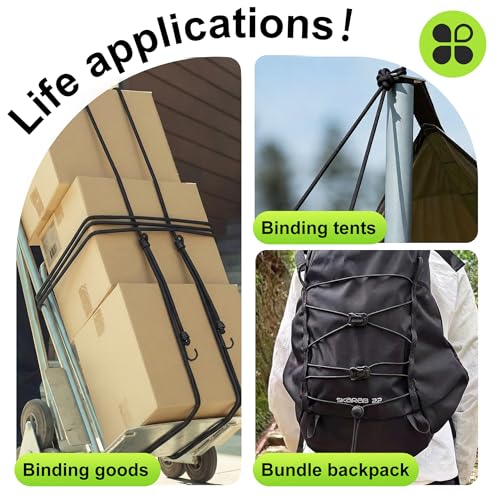 SMART&CASUAL 3/16" x 30' Heavy Duty Polyester Bungee Shock Cord Elastic Rope for Kayak Strap Tarp Tie Down Canopy Boating Camping Trailer and DIY Projects - size: 3/16" x 30' ( 9.14M )