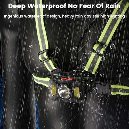 Running Lights for Runners 800LM, 5 Modes Running Light with 65°Adjustable Tilt, IPX5 Waterproof Rechargeable Visibility Reflective Vest for Night Walking/Cycling/Jogging, 4-12Hrs Runtime