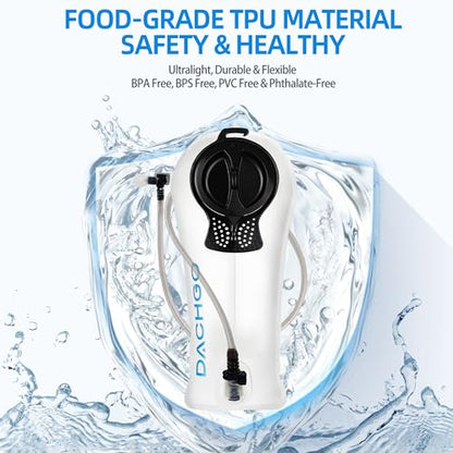 Hydration Bladder, 1.5L 2L 3L Water Bladder for Hiking Backpack, BPA-Free & Taste-Free Hydration Water Reservoir, Camping Cycling Running - color: Clear White, size: 1.5L
