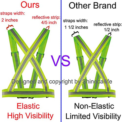 2" Wider Reflective Safety Vest,60% More High Vis,Women Men S-2XL,3XL-5XL - size: Small-XX-Large
