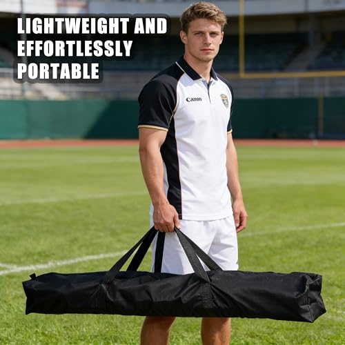 Hikeen Upgraded Agility Poles, 6 Pack 6ft Soccer Training Poles, Adjustable Detachable Speed and Agility Training Equipment for Football, Practice Accessories for Adults Youth