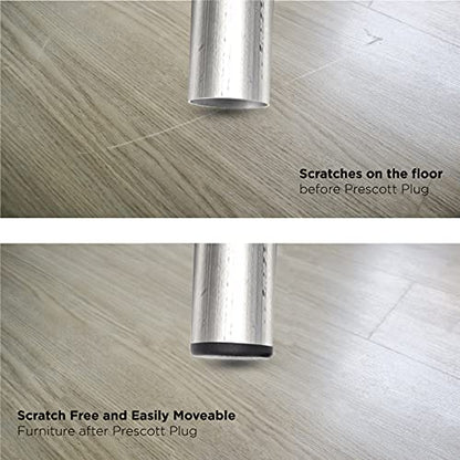 Prescott Plastics 1 1/4” (31.75 mm) Outer Perimeter Flexible Plastic Hole Plugs, Square Black Metal Tubing End Caps, Strong Furniture Leg Inserts, Impact & Weather Resistant, Made in the USA - 4 Pack - color: 4 Pack, size: 1.25"