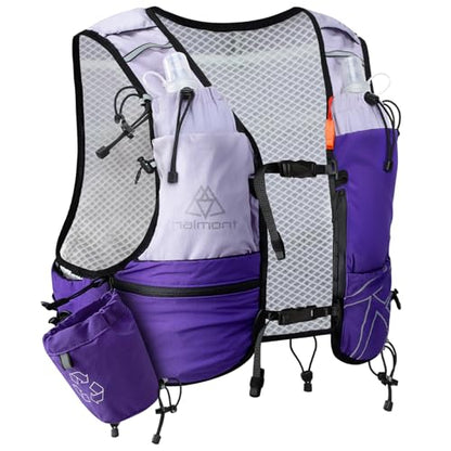 Haimont 8L Trail Running Hydration Vest with Soft Flasks - color: Purple, size: Medium