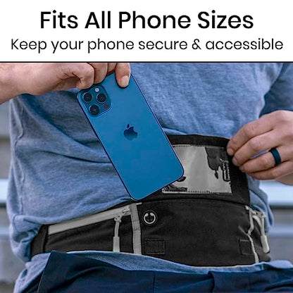 Vive Running Belt Fanny Pack for Women, Men, Kids, Adults, Jogging - color: Gray