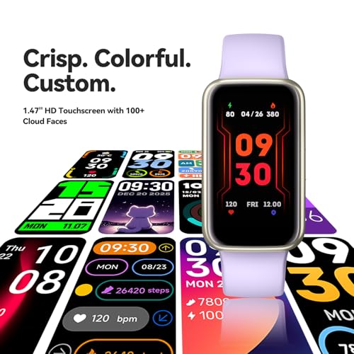 Fitness Tracker Smart Watch,1.47"Color Screen,100+ Sports,light purple - color: Light Purple