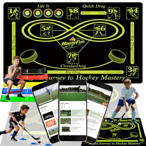 Hockey Training Equipment, Non-Slip Dribbling Training Mat, Field Trainer - size: 31"*47"