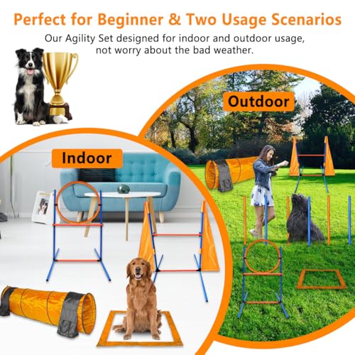 Dog Agility Training Equipment，80Pcs Dog Obstacle Course Backyard for Large Dogs