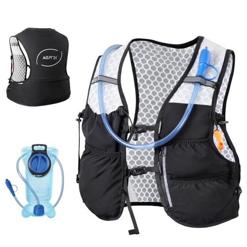 AGPTEK Hydration Running Vest with 2L Water Bladder for Men Women, Lightweight & Adjustable Running Vest for Runner Walking Hiking Marathon Cycling Jogging Trail Race - size: Medium