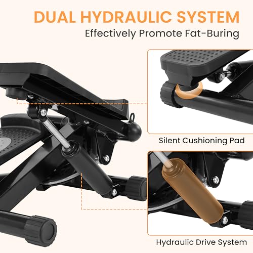 Signature Fitness Stair Stepper for Home Exercise, Portable Stepper Machine Capable of Full-Body Exercise, Low Noise and Smooth, Multiple Options