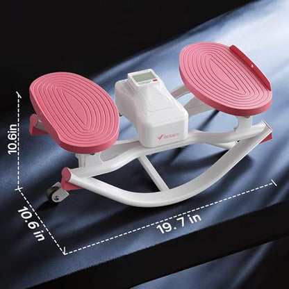 MERACH Rocking Steppers for Exercise at Home, 3D Motion Stair Stepper - color: white