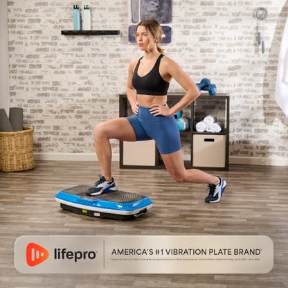 Lifepro Turbo & Hovert 3D Vibration Plate Exercise Machine with 99 Speeds - color: Blue, size: Small