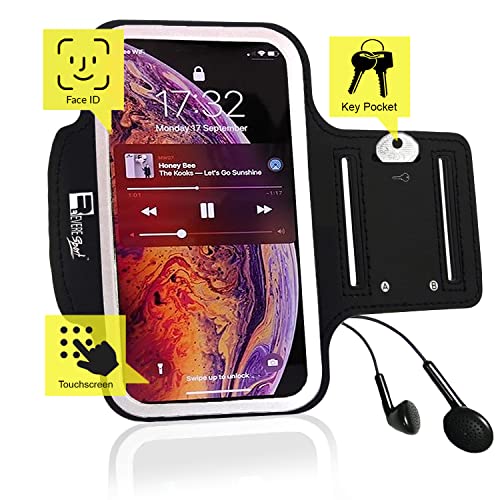 RevereSport Armband for iPhone 17/16/15/14/13/12. Running Phone Arm Holder for Sports, Gym Workouts and Exercise - size: 6.1" Screen