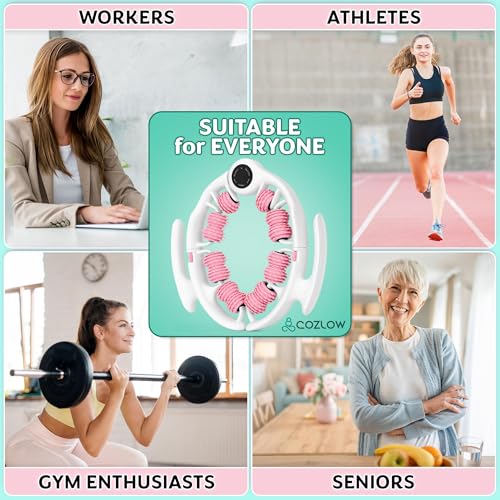 COZLOW Cellulite Massage Roller - Pink - Anti-Cellulite Massager with Detachable Roller Handles for Thighs, Legs & Buttocks - Fascia Massage Tool for Lymphatic Drainage & Deep Tissue Therapy