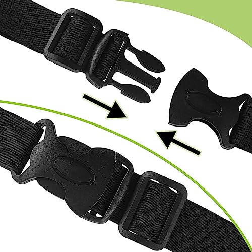 JOVITEC 2 Pack Race Number Belt with 6 Gel Loops(Black and Dark Gray) - color: Black and Dark Gray