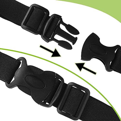 JOVITEC 2 Pack Race Number Belt with 6 Gel Loops(Black and Dark Gray) - color: Black and Dark Gray