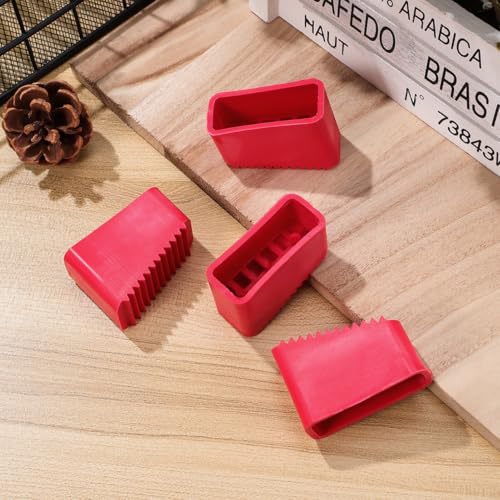 Cabilock Ladder feet Covers 4 Pack Non-Slip Ladder Foot Protective Covers for Extension Accessories Rubber Pads Replacement 2.16 X 1.49 X 0.98 in - color: 2.red