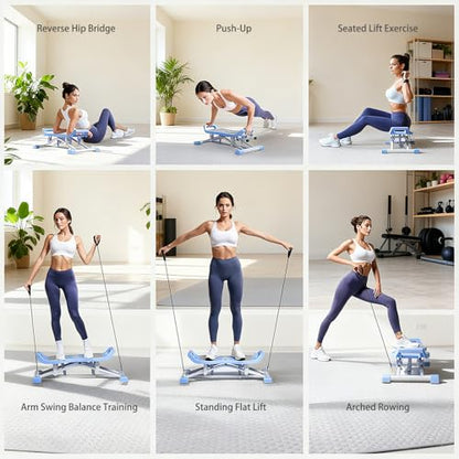 Balance Board, 6-in-1 Slide Exercise Trainer with LCD Monitor