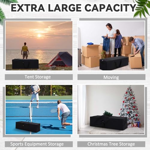 1 Pcs 48 x 15 x 15, 176 L Versatile Large Duffle Bag, Black - color: Black, size: 48 x 15 x 15 Inch, 176 L