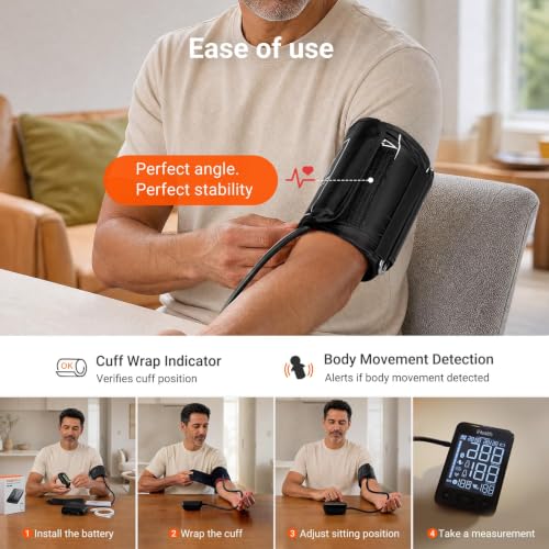 iHealth Accu Bluetooth Upper Arm Blood Pressure Monitor with Large Cuff - color: Black