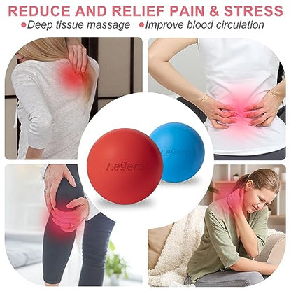 Massage Lacrosse Balls,Yoga Deep Tissue Massage(Mint Green+Sakura Pinke) - color: Mint Green + Sakura Pinke