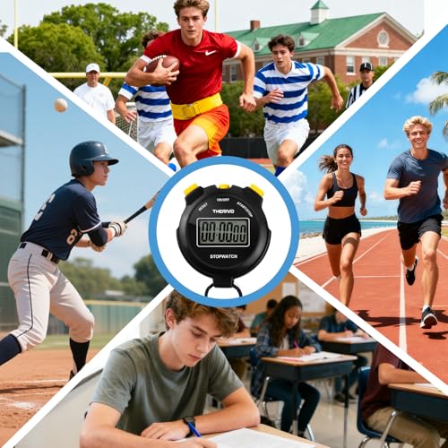 Digital Simple Silent Stopwatch Timer for Sports: Stopwatch Only